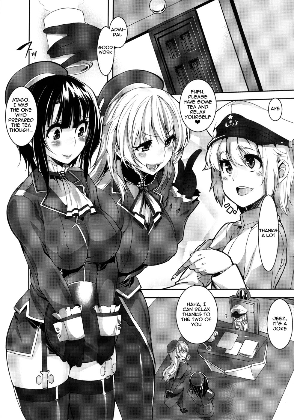 Hentai Manga Comic-Tiny admiral takao-san and atago-san-Read-3